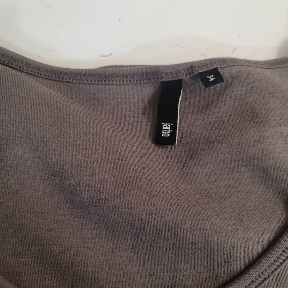 Jarbo Cinder Vented Box Top in Pima Cotton Stretch Long Sleeve Crew neck Shirt - Picture 5 of 5